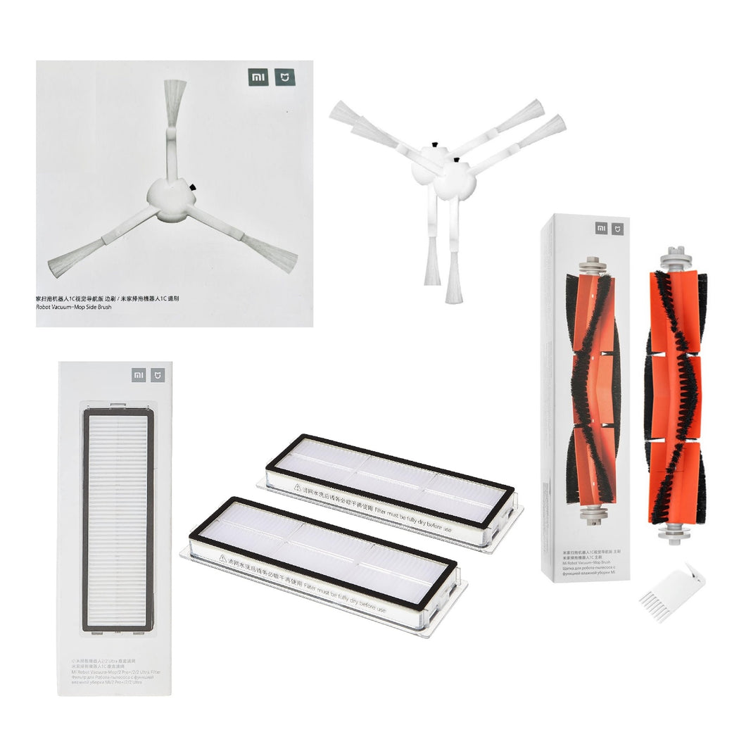 Set accesorii originale Xiaomi Mi Robot Vacuum-Mop Cleaner SKV4093GL, filtre lavabile, perie si perii laterale