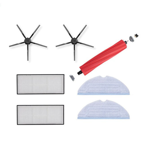 Set 7 accesorii compatibile cu Roborock S7, S7 Plus, S7 Pro Ultra, S7 MaxV, 2x filtru, 2x perie laterala, 2x laveta si 1x perie principala, Negru - AccesoriiXiaomi.ro