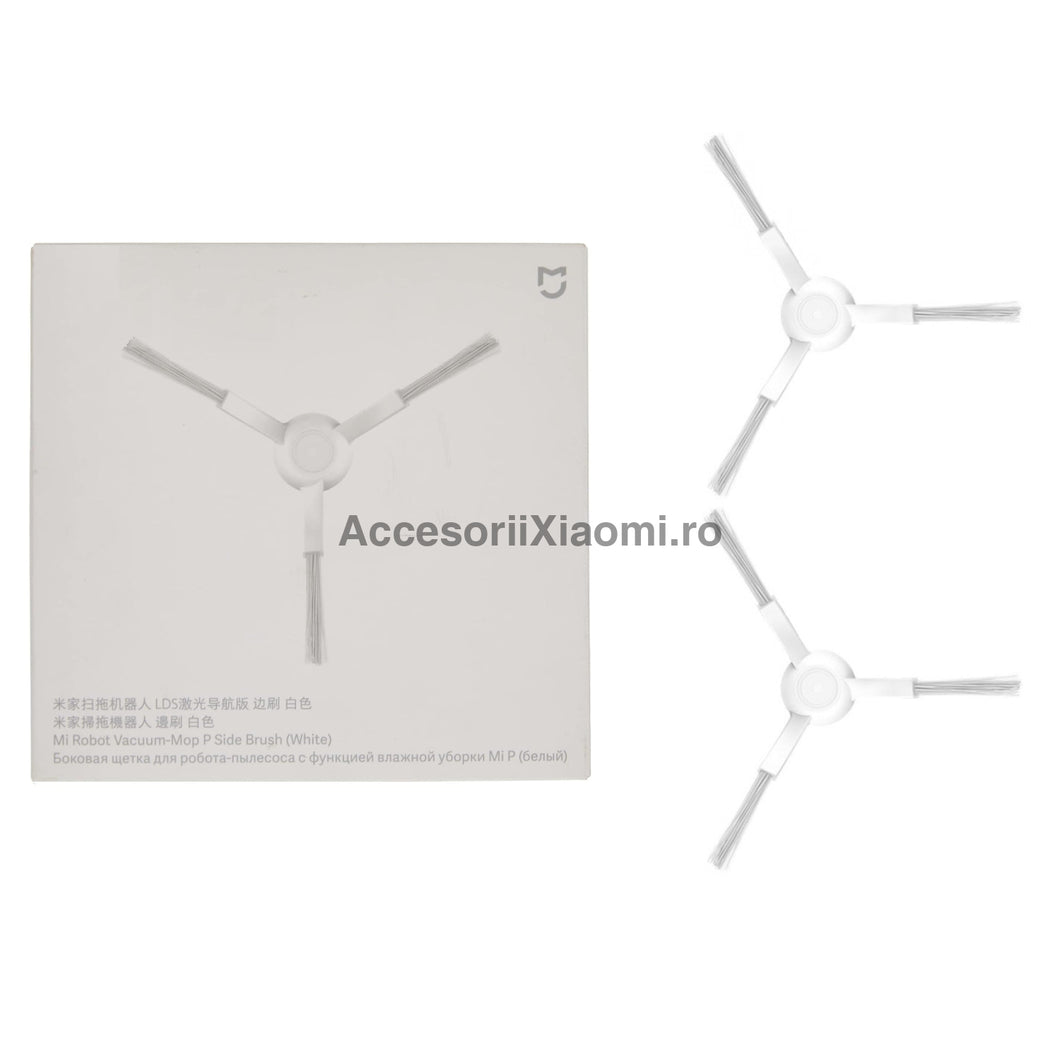 Perie laterala originala aspirator robot Xiaomi E10 Alb - 2 bucati - AccesoriiXiaomi.ro