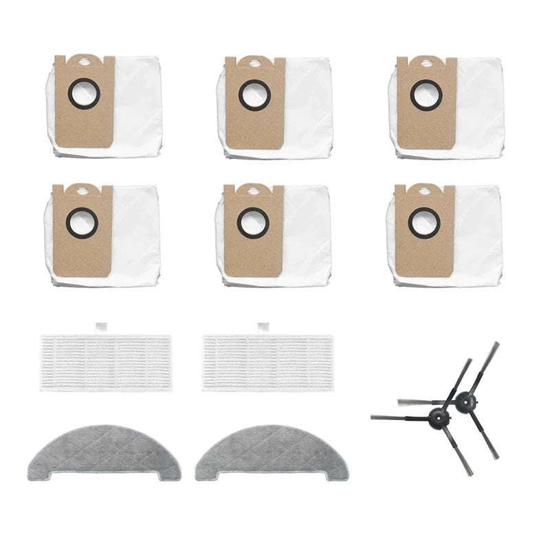Set accesorii originale cu filtru, perie laterala, laveta si sac colector de praf pentru Viomi S9 - AccesoriiXiaomi.ro